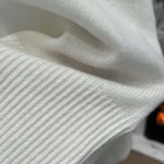 Dior Women DiorAlps Hooded Sweater White Wool and Cashmere Knit with Navy Blue Dior Star Motif