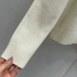 Dior Men Dioramour Embroidered Sweater Ecru Cashmere Knit with Multicolor Amour 1947 Motif