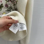 Dior Men Dioramour Embroidered Sweater Ecru Cashmere Knit with Multicolor Amour 1947 Motif