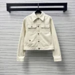 Dior Men Dioramour Jacket White Cotton Denim with Multicolor Cœur des Curiosités Motif