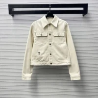 Dior Men Dioramour Jacket White Cotton Denim with Multicolor Cœur des Curiosités Motif