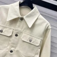 Dior Men Dioramour Jacket White Cotton Denim with Multicolor Cœur des Curiosités Motif
