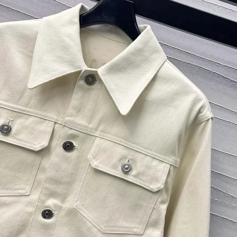 Dior Men Dioramour Jacket White Cotton Denim with Multicolor Cœur des Curiosités Motif