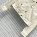 Dior Men Dioramour Jacket White Cotton Denim with Multicolor Cœur des Curiosités Motif