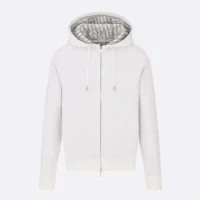 Dior Men Hooded Track Jacket White Cotton Knit and Cashmere (1)