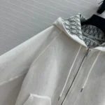 Chaqueta deportiva con capucha Dior para hombre en punto de algodón blanco y cachemira