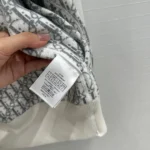 Chaqueta deportiva con capucha Dior para hombre en punto de algodón blanco y cachemira