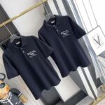 Dior Men Logo-embroidered Cotton Polo shirt-Black