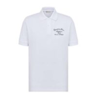 Dior Men Logo-embroidered Cotton Polo shirt-White (1)