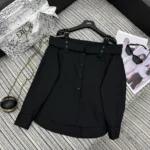 Dior Women Blouse Black Cotton Poplin 521B85A3356_X9000