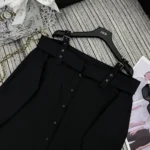 Dior Women Blouse Black Cotton Poplin 521B85A3356_X9000