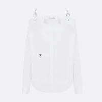 Dior Women Blouse White Cotton Poplin 521B85A3356_X0100