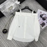 Dior Women Blouse White Cotton Poplin 521B85A3356_X0100