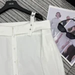 Dior Women Blouse White Cotton Poplin 521B85A3356_X0100