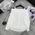 Dior Women Blouse White Cotton Poplin 521B85A3356_X0100