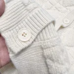 Cardigan Cannage Dior Femme en maille texturée écrue mélangée de laine et de cachemire