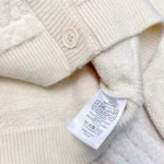 Cardigan Cannage Dior Femme en maille texturée écrue mélangée de laine et de cachemire