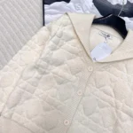 Cardigan Cannage Dior Femme en maille texturée écrue mélangée de laine et de cachemire