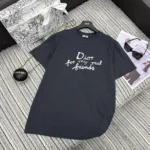 Dior Women DIOR AND HYLTON NEL T-Shirt Relaxed Fit Navy Blue Cotton Jersey