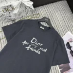 Dior Women DIOR AND HYLTON NEL T-Shirt Relaxed Fit Navy Blue Cotton Jersey