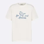 Camiseta Dior AND HYLTON NEL de corte relajado para mujer, jersey de algodón blanco