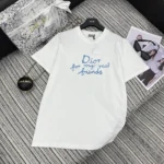 Camiseta Dior AND HYLTON NEL de corte relajado para mujer, jersey de algodón blanco