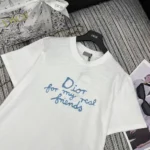 Camiseta Dior AND HYLTON NEL de corte relajado para mujer, jersey de algodón blanco