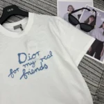 Camiseta Dior AND HYLTON NEL de corte relajado para mujer, jersey de algodón blanco