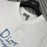 Camiseta Dior AND HYLTON NEL de corte relajado para mujer, jersey de algodón blanco
