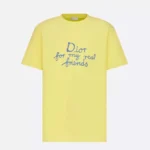 Dior Women DIOR AND HYLTON NEL T-Shirt Relaxed Fit Yellow Cotton Jersey