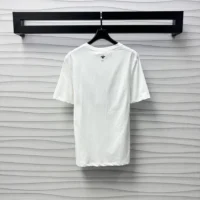 Dior Women Dioramour Embroidered T-Shirt White Cotton and Linen Jersey (1)