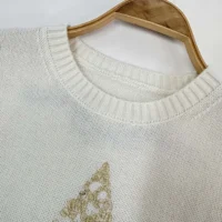 Dior Women Embroidered Sweater Ecru Cashmere Knit-514S57G0027 (1)