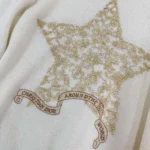 Dior Women Embroidered Sweater Ecru Cashmere Knit-514S57G0027