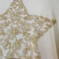 Dior Women Embroidered Sweater Ecru Cashmere Knit-514S57G0027 (1)