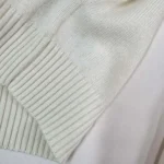 Dior Women Embroidered Sweater Ecru Cashmere Knit-514S57G0027