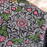 Dior Women Embroidered Sweater Gray Cashmere Knit 514S57A002