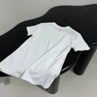 Dior Women Embroidered T-Shirt White Cotton Jersey with Gold-Tone Dior Astral Motif (1)