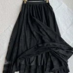 Dior Women Flared Mid-Length Skirt Black Dior Chardons Cotton-Blend Lace