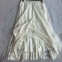 Dior Women Flared Mid-Length Skirt Ecru Dior Chardons Cotton-Blend Lace (1)