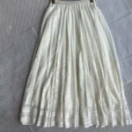 Dior Women Flared Mid-Length Skirt Ecru Dior Chardons Cotton-Blend Lace