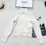 Dior Women Macrocannage Zipped Cardigan Ecru Wool- and Cashmere-Blend Knit