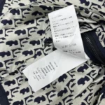 Dior Women Pleated Short Dress Blue and Ecru Technical Taffeta Jacquard with Dior Oblique Motif