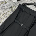 Dior Women Shirtdress Black Lightweight Cotton and Silk Poplin