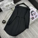 Dior Women Shirtdress Black Lightweight Cotton and Silk Poplin