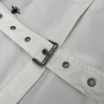 Dior Women Shirtdress White Lightweight Cotton and Silk Poplin