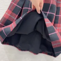 Dior Women Short Belted Dress Pink Gray and White Check’n’Dior Virgin Wool (1)