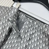 Dior Women Skort Gray Technical Taffeta Jacquard with Dior Oblique Motif (1)
