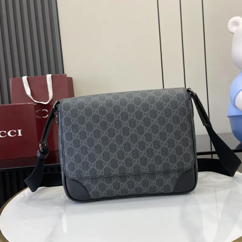 Gucci Men GG Emblem Medium Crossbody Bag 821154FAED41000