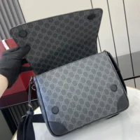 Gucci Men GG Emblem Medium Crossbody Bag 821154FAED41000 (1)
