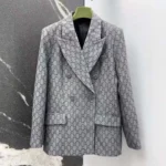 Veste jacquard en laine GG pour homme de Gucci - Gris